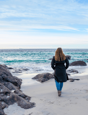 HAV group_vision-mission-values_5_woman on beach_Mulevika_Norway