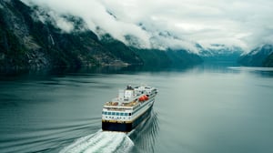 Entering Geiranger Fjord