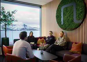 Norwegian Greentech-people talking-coffee-break